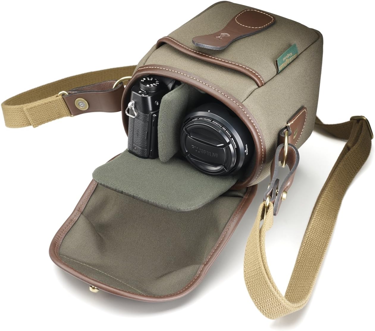 Billingham 500148-54 72 Camera Case (Sage FibreNyte/Chocolate Leather), standard size - Image 5