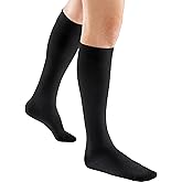 JOBST ACTIVA Opaque 15-20 mmHg Compression Socks for Women and Men, Knee High, Closed Toe, Black, Medium