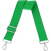 uxcell Wide Shoulder Strap, 3.8cm Adjustable Purse Strap Replacement Crossbody Strap for Shoulder Bag Handbag, Green, Silver Pull Core Buckle