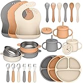 Hepotk 27PCS Silicone Baby Feeding Set, Versatile, For Baby LED Weaning | BPA-free silicone with dual-use bowls and stage-based utensils, Dishwasher &amp; microwave safe, easy-clean, practical, From 6m+.