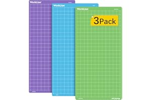 WORKLION Cutting Mat 12x24 for Cricut: Cricut Explore One/Air/Air 2/Maker Variety Adhesive Sticky（Standard adhesive,Light adhesive,Strong adhesive）Non-Slip Durable Mat Accessories for Cricut