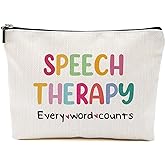 Speech Therapy Gifts Speech Therapist Gift for Women, Speech Language Pathologist Cosmetic Bag - Speech Therapy Every Word Counts, Birthday Christmas Birthday Thanksgiving Gifts for SLP Makeup Bag