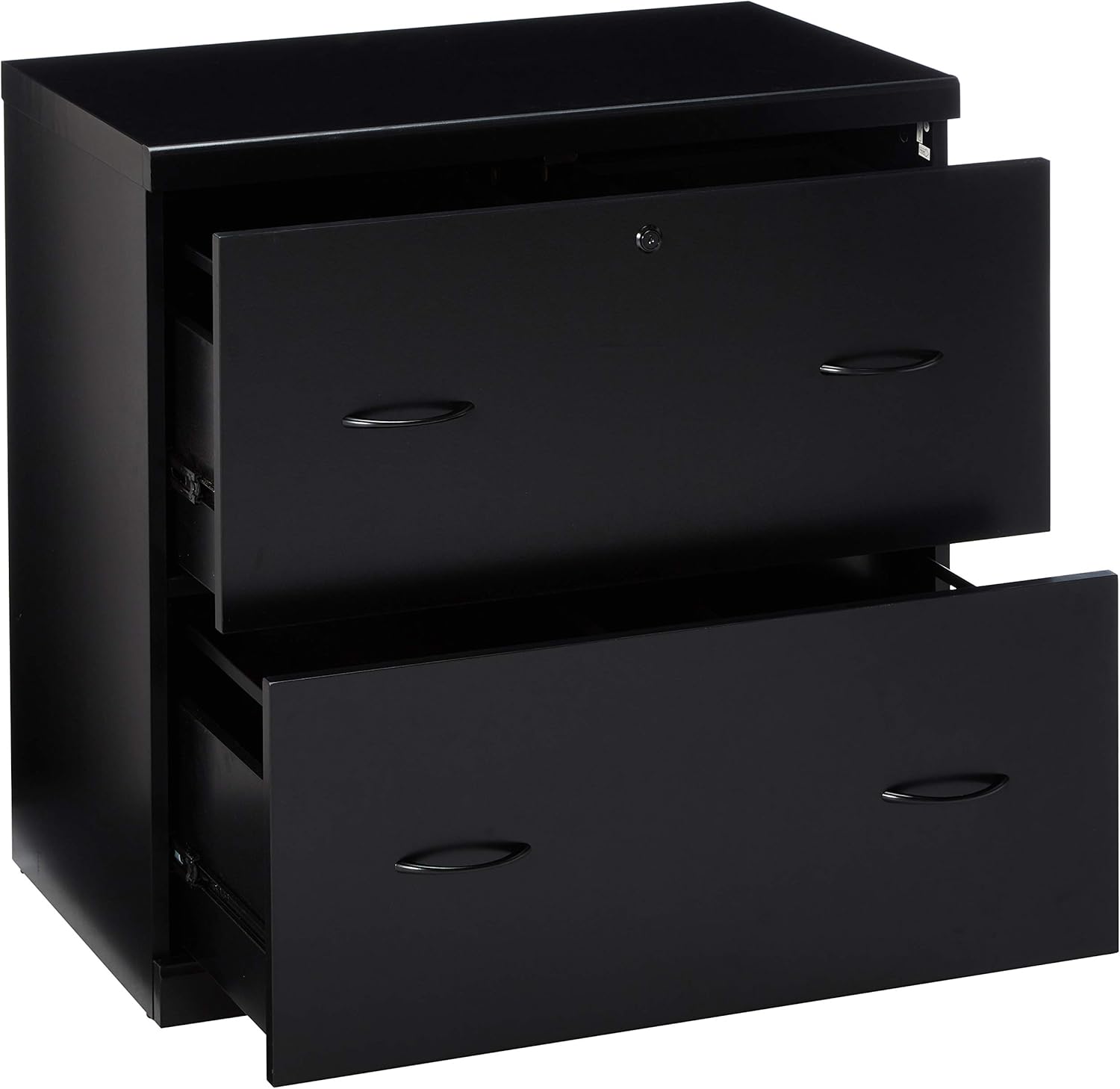 Z-Line Designs 2-Drawer Lateral File Cabinet, Black: Furniture & Decor