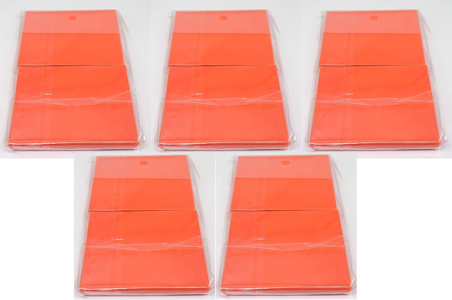 docsmagic.de 5 x 100 Double Mat Orange Card Sleeves Standard Size 66 x 91 - PKM MTG, 500 Double Mat