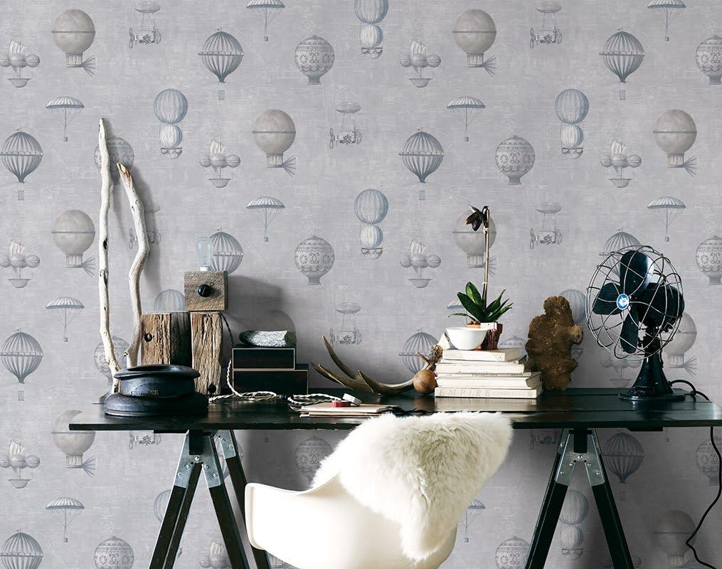 Galerie G56201 Steampunk Wallpaper, Silver/Dark Grey, Full roll (10M x 53 cm) - Image 3