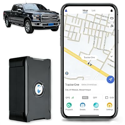 GPS Tracker for Vehicles&Car 4G LTE Tracking Device Geo-Fencing Alerts Real-Time GPS Magnetic Hidden Tracker iOS & Android Subscription Needed（5-Day Free Trial） (2, Black)
