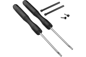 HENGKANG Compatible with Garmin Fenix 5X/5X Plus/Fenix 3 Smart Watch Screw Accessory, 2PCS Stainless Steel Replacement Screws with 2PCS Screwdrivers Removal Tool for Fenix 5X/Fenix 3 Smart Watch (Black1)