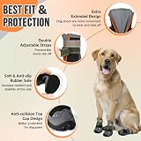 SlowTon Dog Boots Waterproof Non Slip Paw Protectors Adjustable Reflective view 5