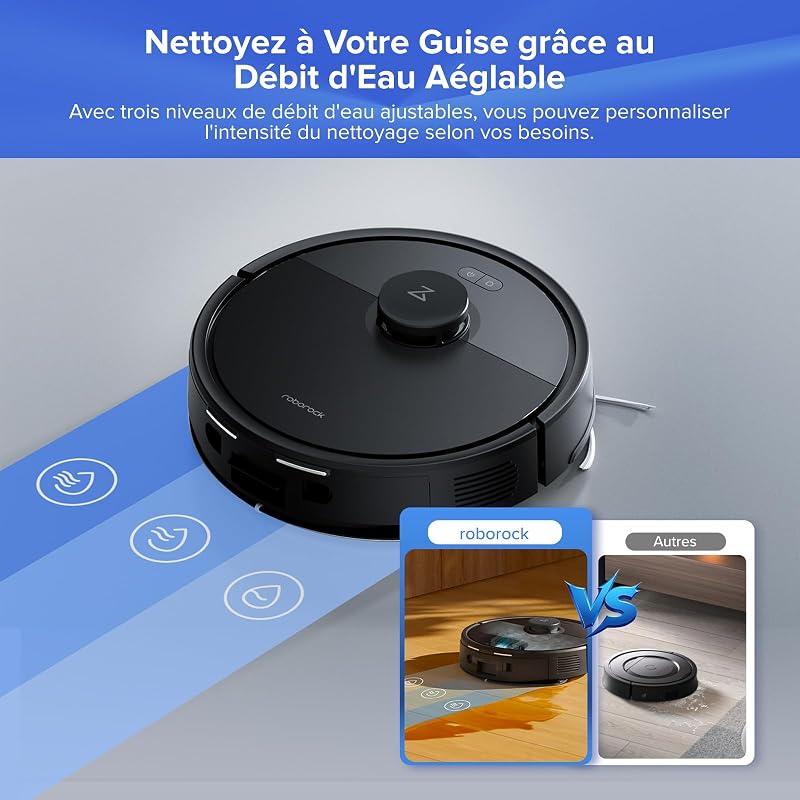 Q7 L5+ Set Aspirateur Robot Laveur avec Station, 8000 Pa