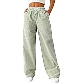 LOMON Womens Striped Gingham Boxer Pants Spring Summer Pajama Lounge Pj Casual Plaid Trousers Y2K Beach Bottoms with Pockets