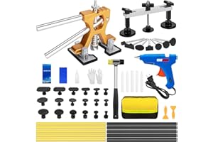 NJ FOREVER 52Pcs Car Dent Puller Kit, Paintless Dent Removal Kit with Adjustable Dent Lifter & Bridge Puller, Dent Repair Kit for Auto Body Large & Small Dents, Dent Puller Tools for Car Hail Damage DIY Repair