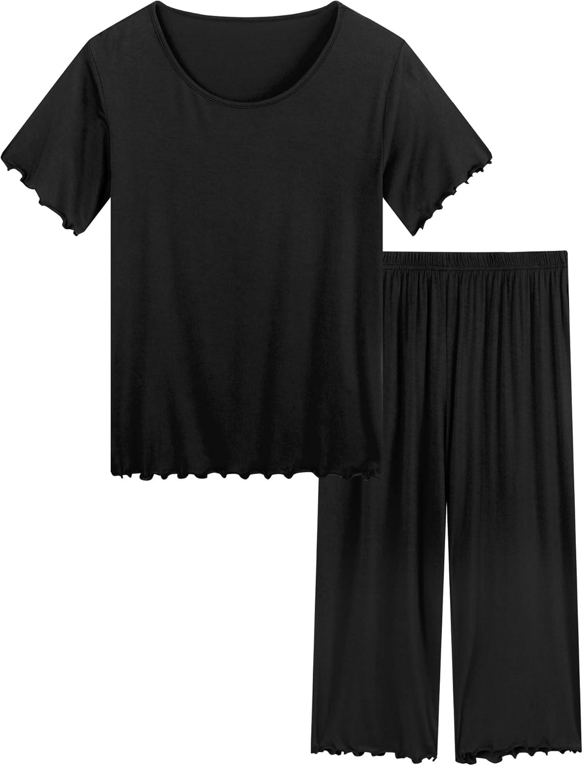 Amorbella Womens Bamboo Capri Pajamas Set Cooling Pj Set Amazon.co.uk