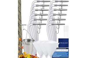 CIMALAB Maple Syrup Tapping Kit (12 Set), Maple Tree Tapping Kit, Include 12 Stainless Steel Maple Syrup Taps, 12 Maple Syrup