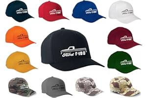 MADDMAX CAR ART 1967-1972 Ford F100 F-100 Pickup Truck Classic Outline Design Flexfit hat Cap