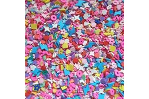 MO SHENG ACCESSORY 40g Mini Mix Fimo Polymer Slices Lips Stars Art Design Charms Supplies Slices Clay DIY Craft (Mix)