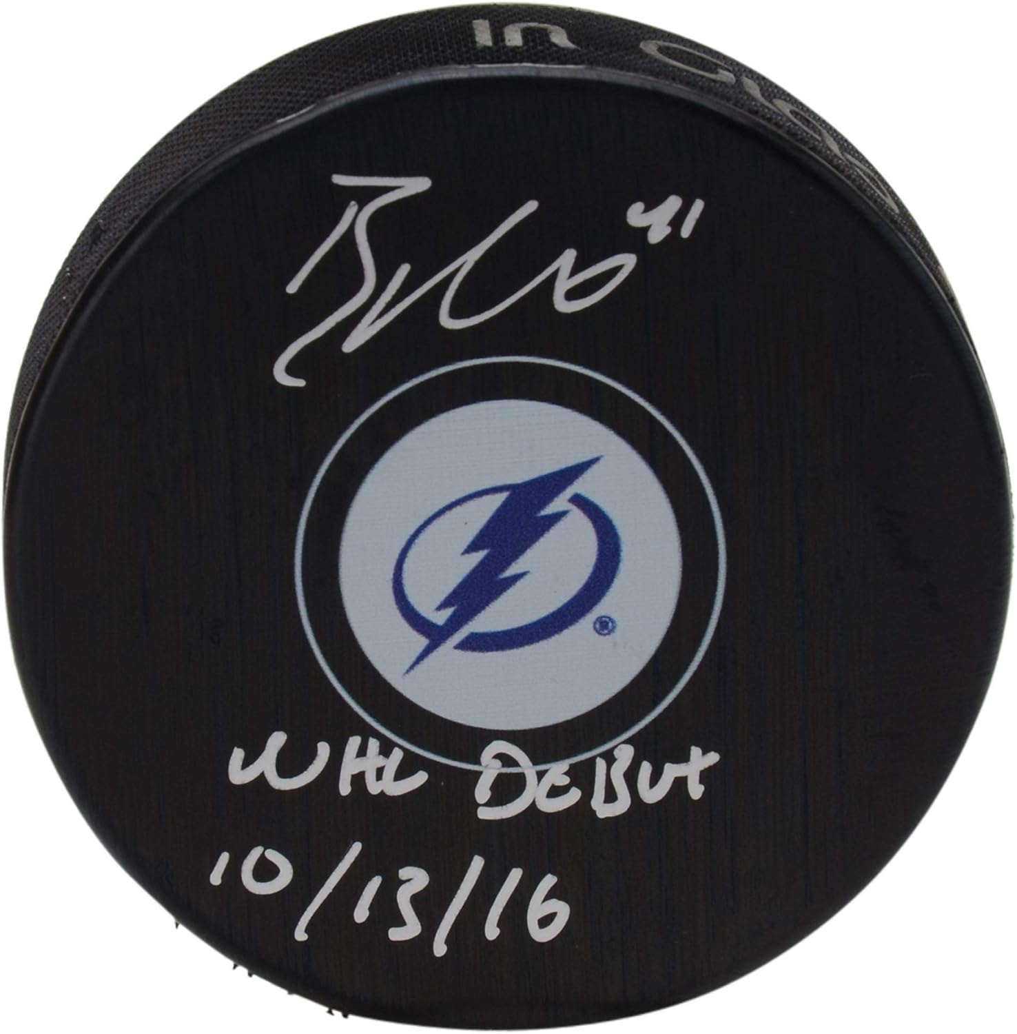 brayden point signed puck