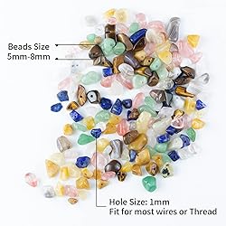 Ouubuuy Crystal Chips with Holes for Jewelery