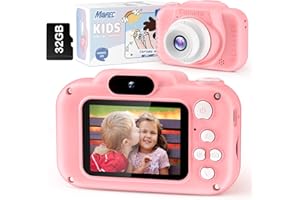 MAVREC Upgrade Kids Digital Camera Toys for Boys Girls Age 3-9, 50 Million Pixels, 1080P HD Selfie Video Cameras for Toddler with 32GB SD Card, Birthday Gifts for Boys Girls 3 4 5 6 7 8 9 Year Old (Pink)