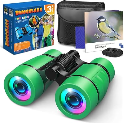 HappyKidsClub Kids Binoculars 4x Magnification 3-9 Years Lightweight Gift