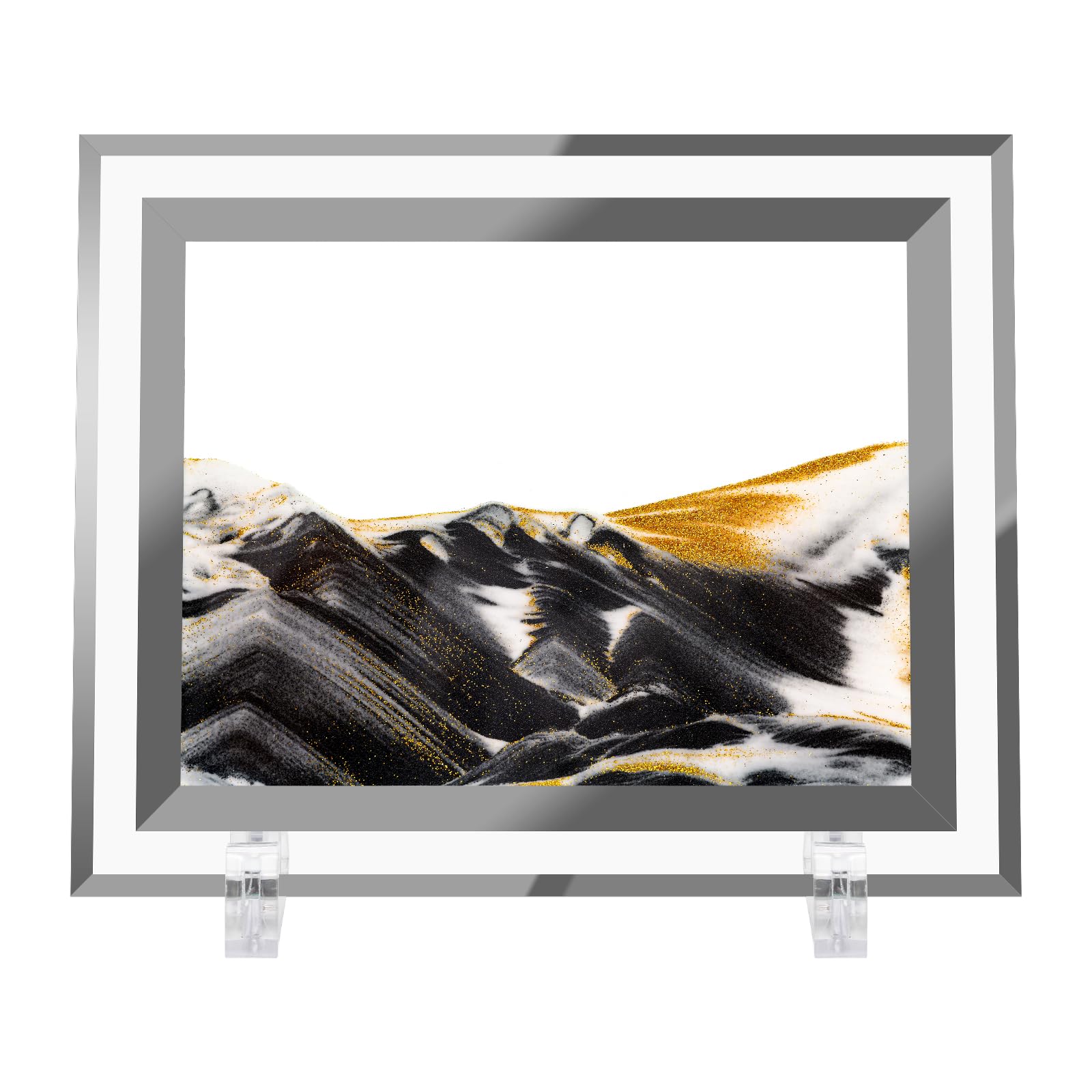 Coitak Moving Sand Art Picture, Dynamic Sand Picture, Golden Desktop Sand Art for Home Decor and Office