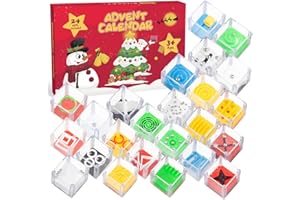 ENERGYCELL Advent Calendar 2023,24 Days of Christmas Balance Maze Challenge Kit，Christmas Countdown Calendar Gift Box, is a toy for the countdown holiday of Christmas
