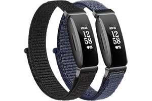 AMZPAS Nylon Bands Compatible with Fitbit Inspire 2 & Inspire HR & Inspire Bands for Women Men, Soft Adjustable Breathable Replacement Band for Fitbit inspire 2 bands