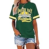 Football Shirts for Women Game Day Tshirt Football Team Fans Gift Tees Sport Season Short Sleeve Tops