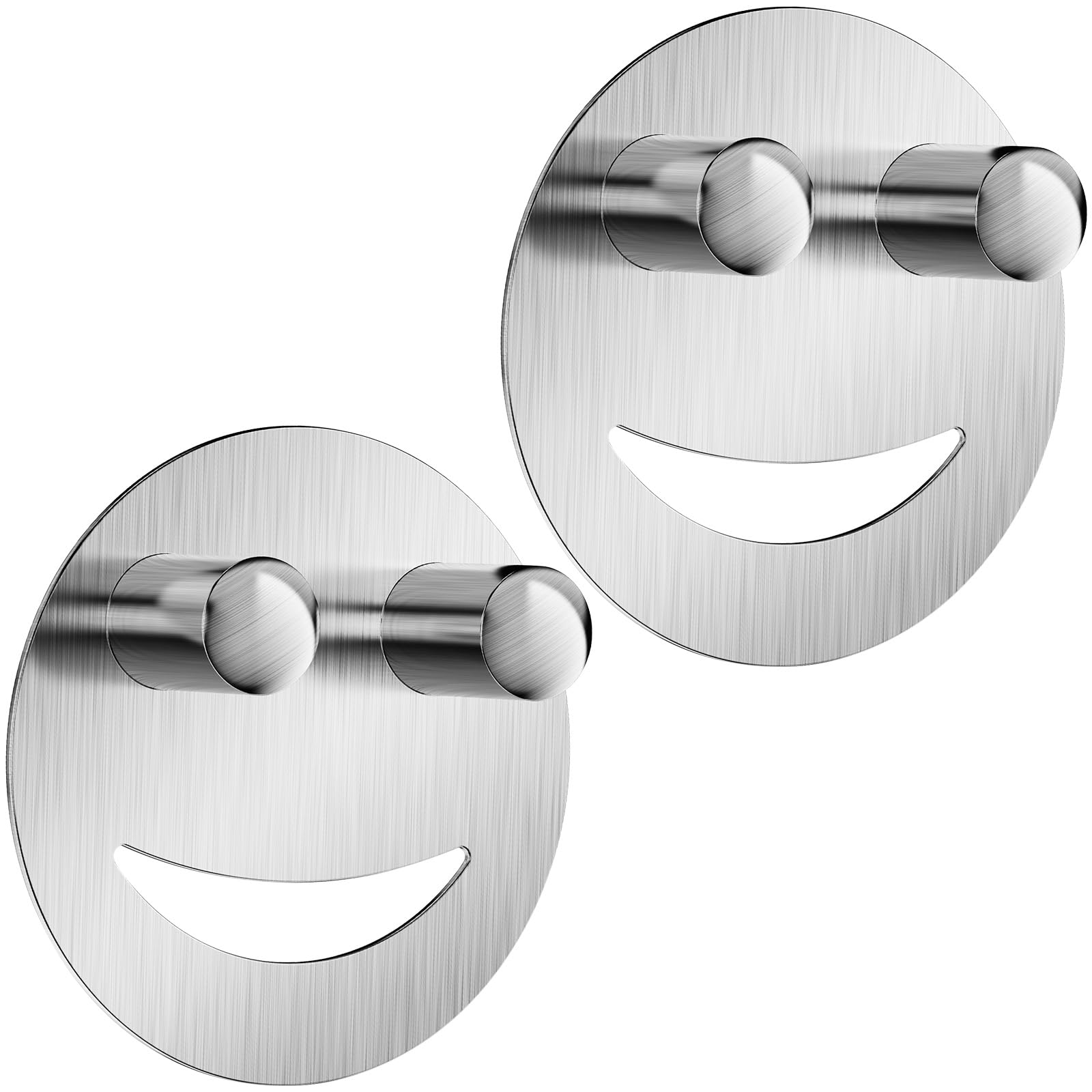 Photo 1 of 2 Pack Stainless Steel Smiley Face Dish Sponge Holder, Silver Sink Caddy Organizer Storage with Suction Cup for Kitchen, Kitchen Accessories Decor Scrubber-Silver