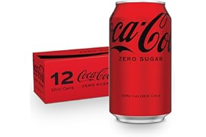 Coca-Cola Zero Sugar Soda, 12 fl oz Cans, 12 Pack - Classic Cola Soft Drink Fridge Pack
