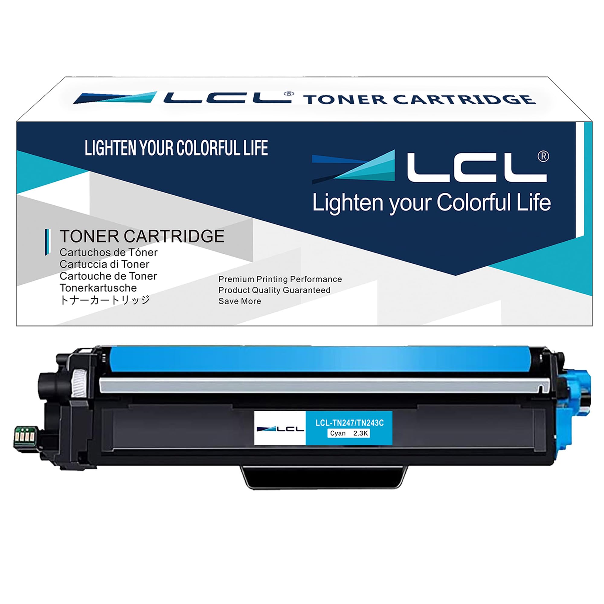 LCL Toner Cartridge TN243 TN247 TN-247 TN247C TN-247C 2300Pages (1 Cyan) Replacement for Brother HL-L3210CW HL-L3230CDW HL-L3270CDW MFC-L3710CDW MFC-L3750CDW MFC-L3770CDW MFC-L3730CDW DCP-L3510CDW D