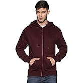 Klizzer Luxury Zip Up Hoodie Men 100% Cotton Fleece Heavyweight Hooded Sweatshirt, Comfortable Full Zipper Jacket for Adults.