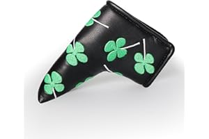 FINGER TEN Golf Putter Head Covers Blade Club Headcover PU Leather Protector Cover Black White Fits All Putters for Men Women