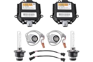 BULIAZY 2 Sets 28474-89904 HID Xenon Headlight Ballast w/ Igniter & D2S Bulb for Nissan Altima, 350Z, Maxima, Murano, Rogue,for Infiniti G35, G37, FX35- Replaces 28474-8991A 28474-89907 NZMNS111LANA