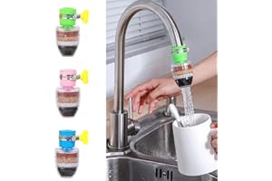 LJHNICEGOING Kitchen Faucet 3 Pack Booster Shower Faucet Water Filters Water Purifier Faucet Kitchen Faucet Water FilterScalable/Rotating/Folding Faucet Water Filter Telescopic (Blue,Pink,Green）