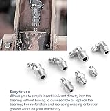 SALUTUYA Grease Gun Nipple Fitting Assortment 45pc M6 M8 M10 Metal Brass Zerk view 3
