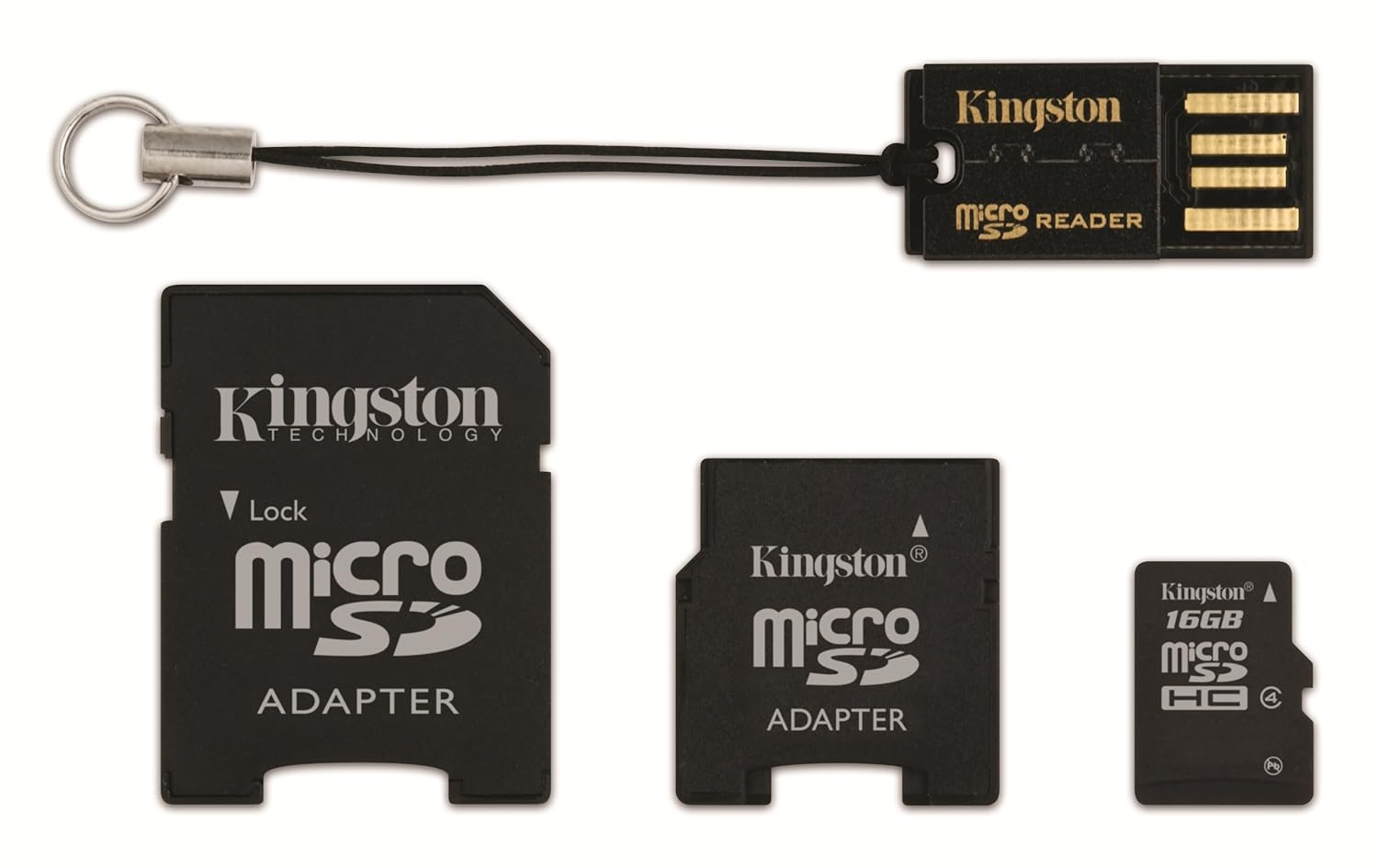 Kingston Mobility Kit Carte Micro SDHC + adaptateurs SD et Mini SD 16