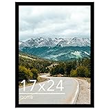 QOTIB Wood 17x24 Picture Frame Black for Wall