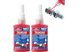 WAN2TLK Thread Lock Red 100ml, High Strength Permanent Locktight Threadlock, Lock & Seal Nuts, Bolts, Fasteners and Metals, H