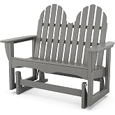 POLYWOOD&reg; Classic Adirondack Glider, Slate Grey