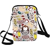 G2TUP Horror Clown Crossbody Bag Horror Movie Inspired Gift Welcome To Derry Shoulder Bag Clown Theme Merch
