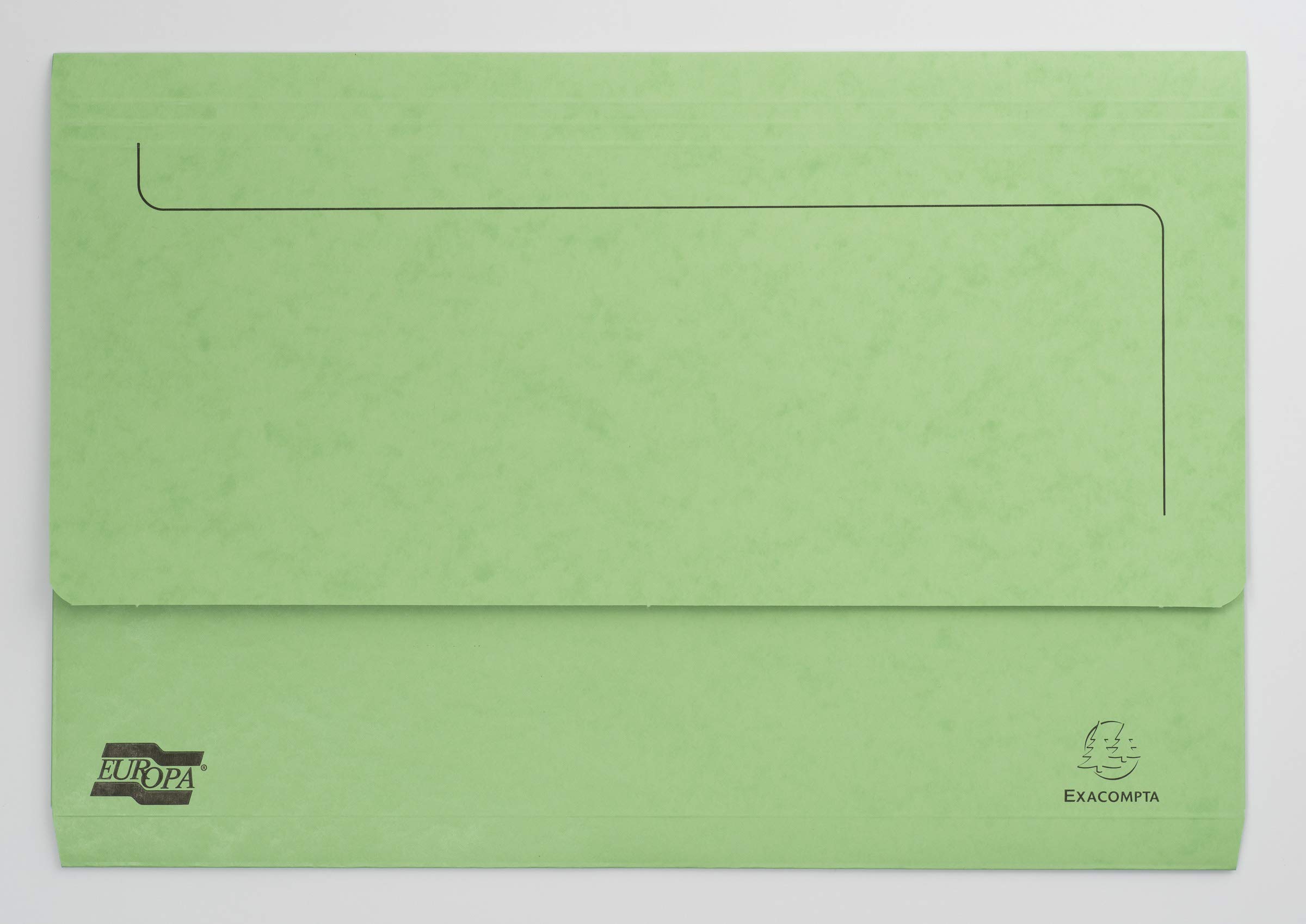 Exacompta Europa Document Wallets, 265 gsm, Foolscap - Lime Green, Pack of 25