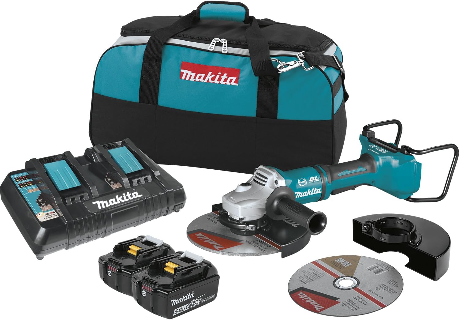 Makita XAG13PT1 18V x2 LXT (36V) Bl 9” Cut-Off/Angle Grinder Kit