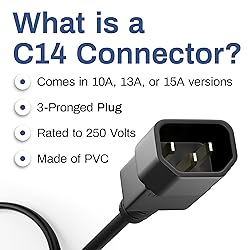 UNC 4.5ft PDU Power Cable IEC C13 to IEC