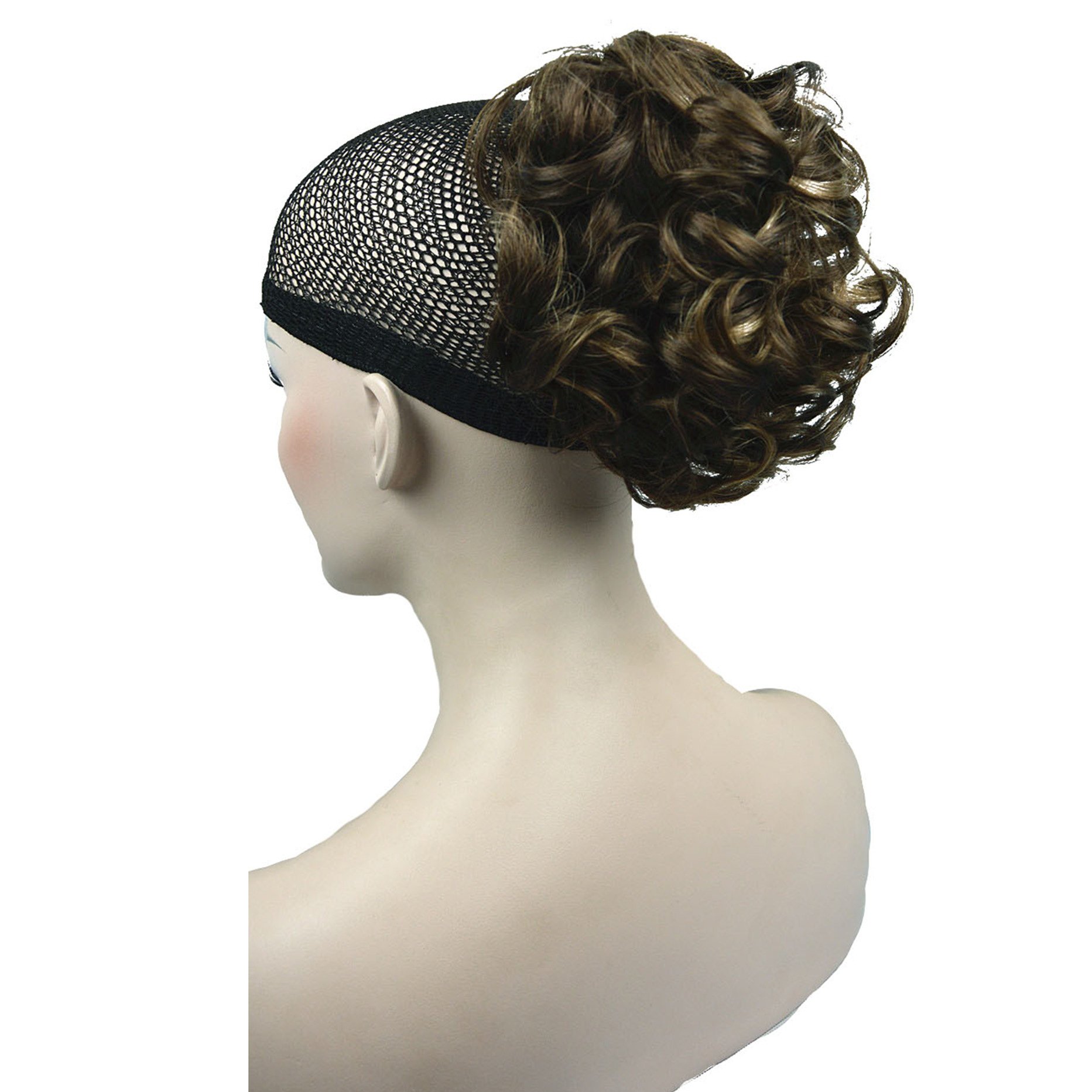 Lydell 6" Short Ponytail Hair Piece Wavy Claw Clip In/on Hairpiece Hair Extension (RM73 Brown mix)