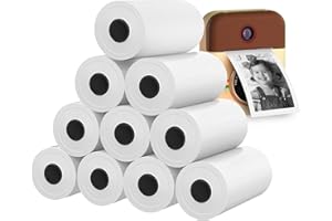 QICEN 10 Rolls Kids Camera Paper for VTech KidiZoom PrintCam Instant Print Camera, 2.2” Wide BPA Free Thermal Print Paper Compatible with Dragon Touch/ESOXOFFORE Camera, for Most Kids Instant Camera