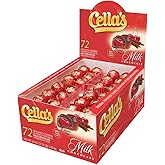Cella's Milk Chocolate Covered Cherries, 72 Count, 2.25lbs | Premium Cherry Cordial Candies, Individually Wrapped with Display Box, Peanut Free, Gluten Free