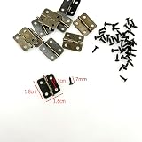 JZK Bronze Mini Hinges 10 Pack 18x16mm for Small Boxes Crafts view 2