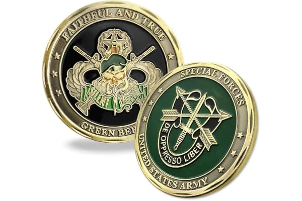 United States Army Special Forces Challenge Coin Faithful and True Green Beret Challenge Coin