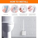 Ibergrif M34151-3 Silicone Toilet Brush with Holder Deep Cleaning Flat Brush view 8