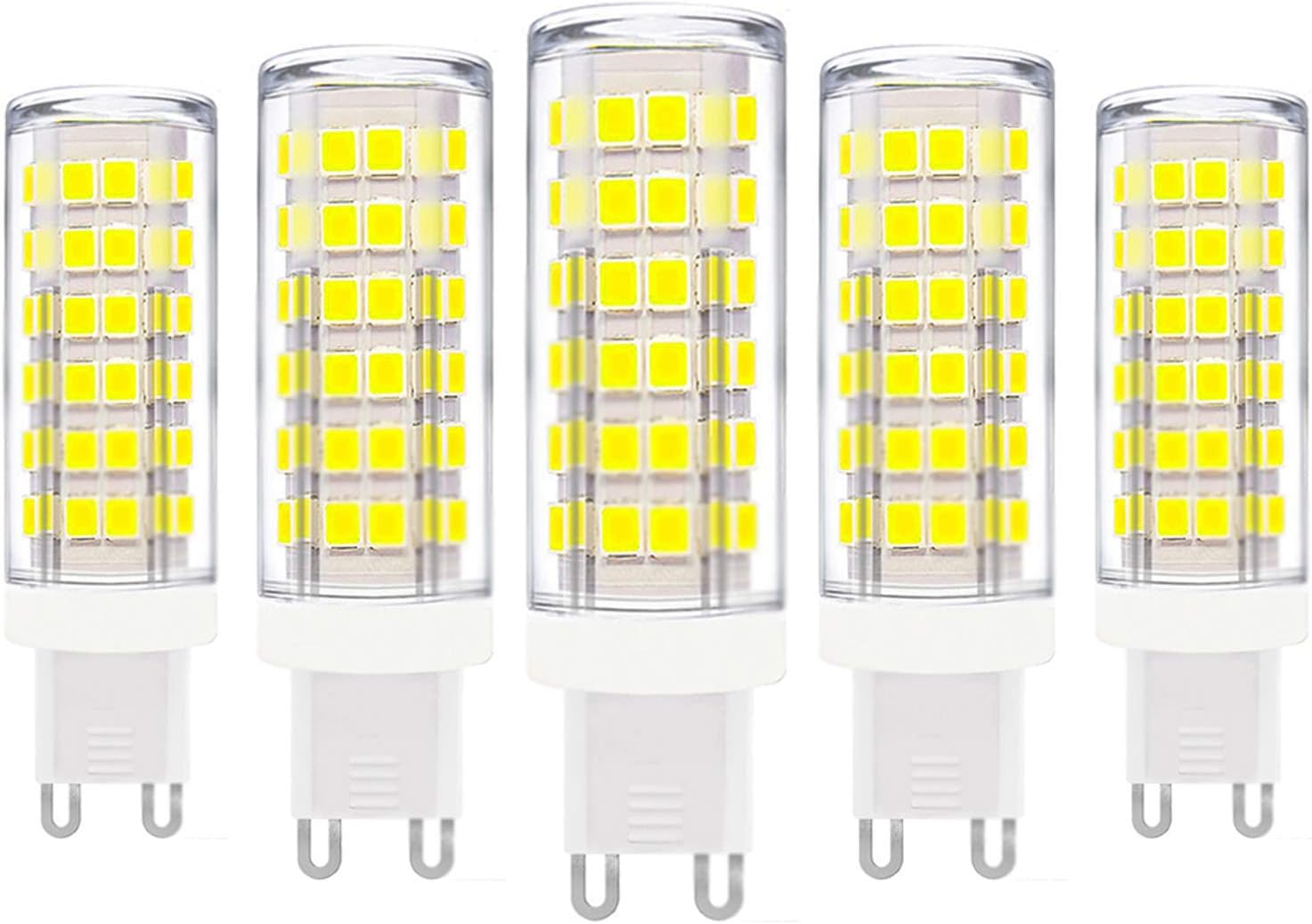 ZFQ G9 LED Bulb 9W, Cool White 6000K, G9 LED Light Bulbs, Equivalent 90W Halogen, Energy Saving Bulb, 900LM, 360° Beam Angle
